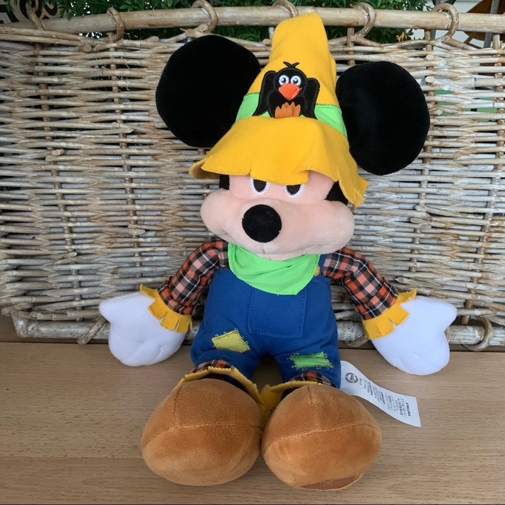 Disney Mickey Mouse scarecrow plush. Great for fall decoration